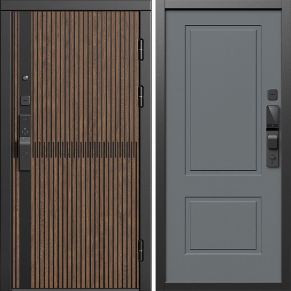 Входная дверь Termo-Door Смарт Граунд Дуб - Нео Классика Грей Софт