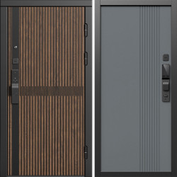 Входная дверь Termo-Door Смарт Граунд Дуб - Страйп Грей Софт