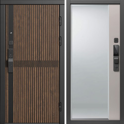 Входная дверь Termo-Door Смарт Граунд Дуб - Зеркало Фацет Капучино