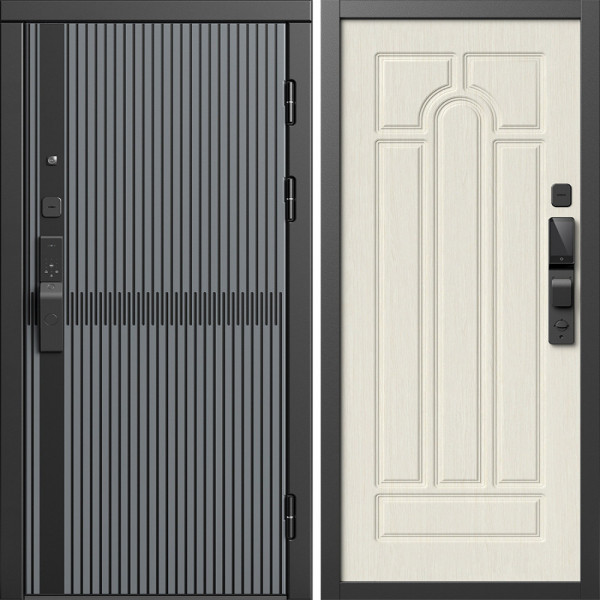 Входная дверь Termo-Door Смарт Граунд Серая Патина - Арка лиственница