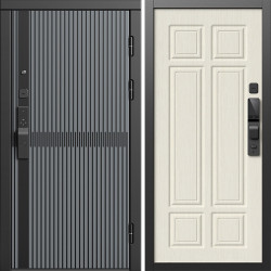 Входная дверь Termo-Door Смарт Граунд Серая Патина - Без серии Лиственница премиум