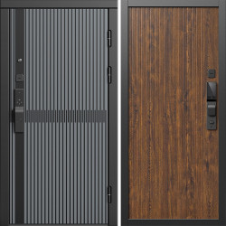 Входная дверь Termo-Door Смарт Граунд Серая Патина - Флэт Дуб