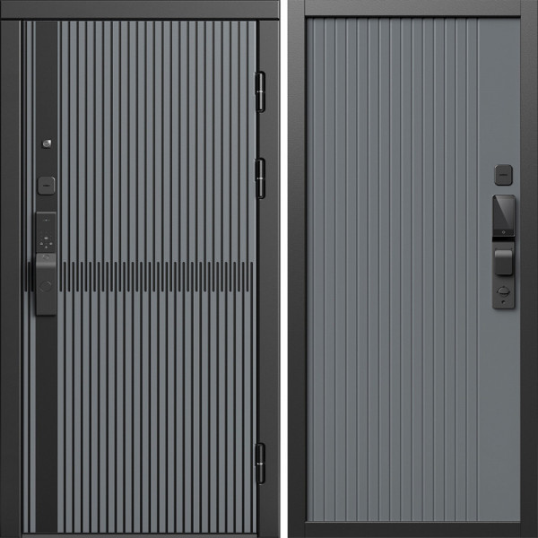 Входная дверь Termo-Door Смарт Граунд Серая Патина - Флэт Grey софт