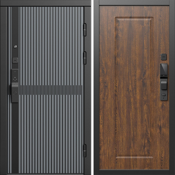 Входная дверь Termo-Door Смарт Граунд Серая Патина - Гранд Дуб