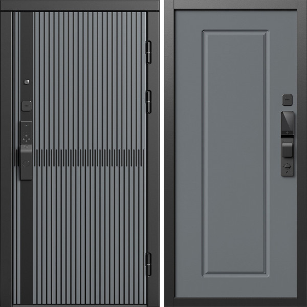 Входная дверь Termo-Door Смарт Граунд Серая Патина - Гранд Grey софт