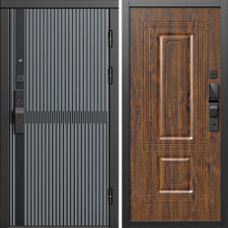 Входная дверь Termo-Door Смарт Граунд Серая Патина - Мадрид Дуб