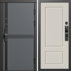 Входная дверь Termo-Door Смарт Граунд Серая Патина - Марсель Слоновая кость