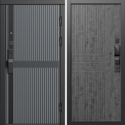 Входная дверь Termo-Door Смарт Граунд Серая Патина - Мастино Бетон темный