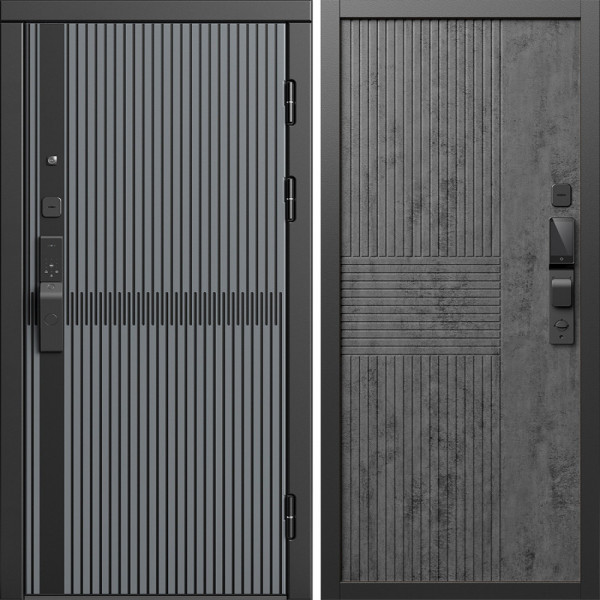 Входная дверь Termo-Door Смарт Граунд Серая Патина - Мастино Бетон темный