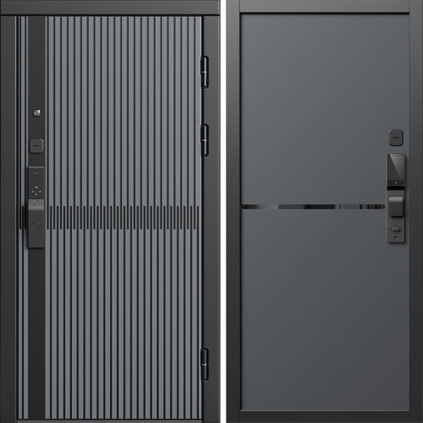 Входная дверь Termo-Door Смарт Граунд Серая Патина - Нео Графит
