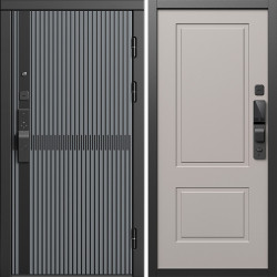 Входная дверь Termo-Door Смарт Граунд Серая Патина - Нео Классика Капучино