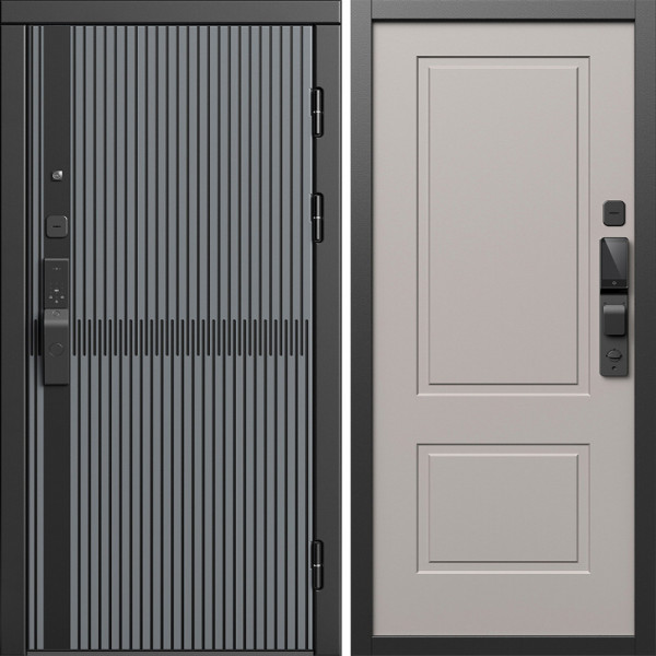 Входная дверь Termo-Door Смарт Граунд Серая Патина - Нео Классика Капучино