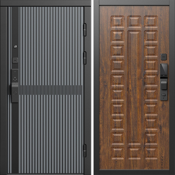 Входная дверь Termo-Door Смарт Граунд Серая Патина - Престиж дуб
