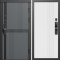 Входная дверь Termo-Door Смарт Граунд Серая Патина - Страйп Белый Софт