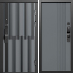 Входная дверь Termo-Door Смарт Граунд Серая Патина - Страйп Грей Софт