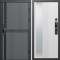 Входная дверь Termo-Door Смарт Граунд Серая Патина - Зеркало Люмис Белый Софт