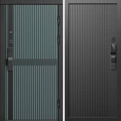 Входная дверь Termo-Door Смарт Граунд Велютто Верде - Флэт Черный кварц