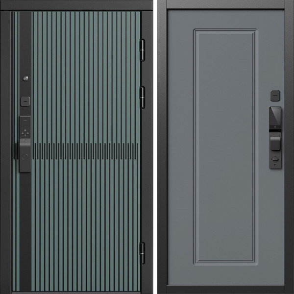 Входная дверь Termo-Door Смарт Граунд Велютто Верде - Гранд Grey софт