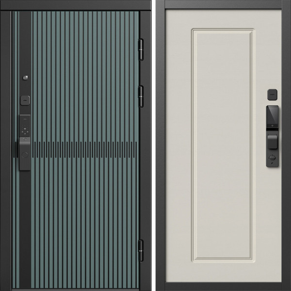 Входная дверь Termo-Door Смарт Граунд Велютто Верде - Гранд Слоновая кость