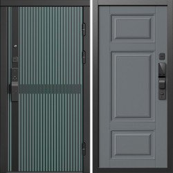Входная дверь Termo-Door Смарт Граунд Велютто Верде - Лион Grey софт
