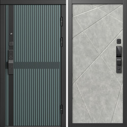 Входная дверь Termo-Door Смарт Граунд Велютто Верде - Лучи бетон светлый