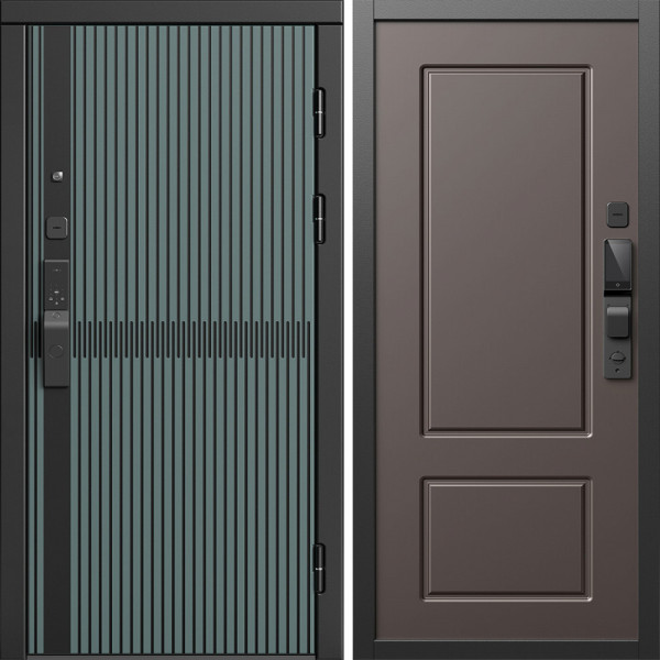 Входная дверь Termo-Door Смарт Граунд Велютто Верде - Марсель Шоколад