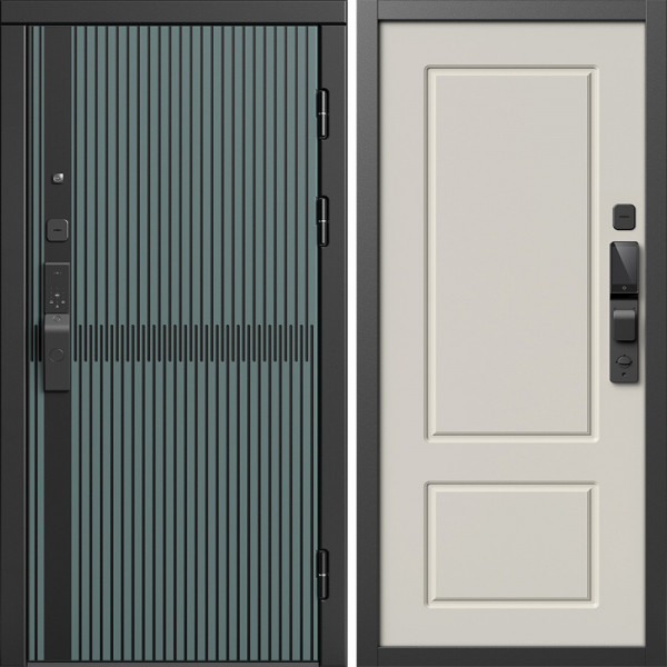 Входная дверь Termo-Door Смарт Граунд Велютто Верде - Марсель Слоновая кость