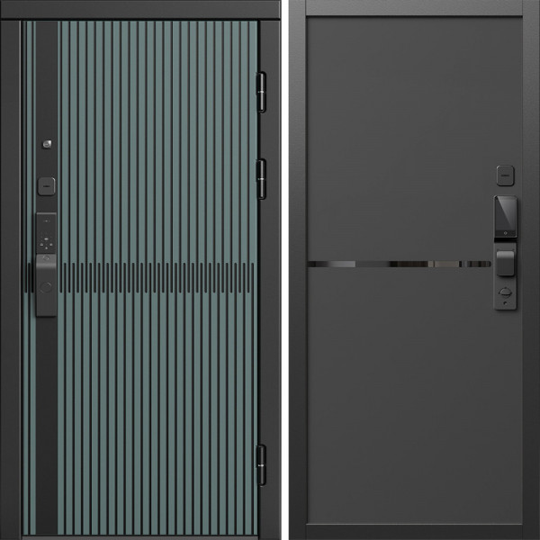 Входная дверь Termo-Door Смарт Граунд Велютто Верде - Нео Black