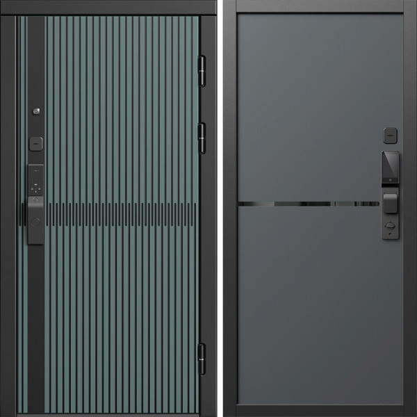 Входная дверь Termo-Door Смарт Граунд Велютто Верде - Нео Графит