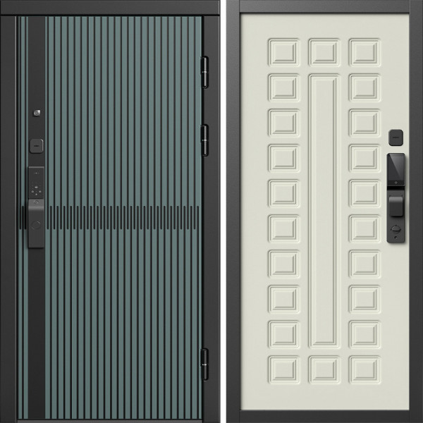 Входная дверь Termo-Door Смарт Граунд Велютто Верде - Престиж бежевый матовый