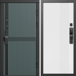 Входная дверь Termo-Door Смарт Граунд Велютто Верде - Страйп Белый Софт