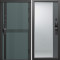 Входная дверь Termo-Door Смарт Граунд Велютто Верде - Зеркало Фацет Grey софт