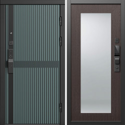 Входная дверь Termo-Door Смарт Граунд Велютто Верде - Зеркало Триумф венге