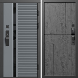 Входная дверь Termo-Door Смарт Каскад - Горизонт бетон темный