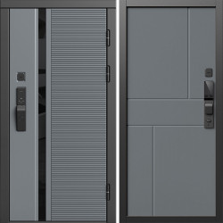 Входная дверь Termo-Door Смарт Каскад - Горизонт Grey софт