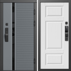 Входная дверь Termo-Door Смарт Каскад - Лион Белый софт