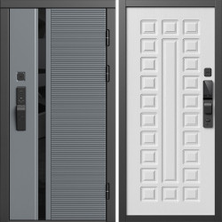Входная дверь Termo-Door Смарт Каскад - Престиж белое дерево