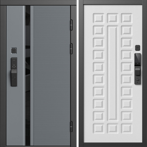 Входная дверь Termo-Door Смарт Каскад - Престиж белое дерево