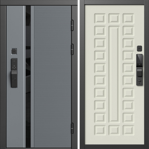 Входная дверь Termo-Door Смарт Каскад - Престиж бежевый матовый