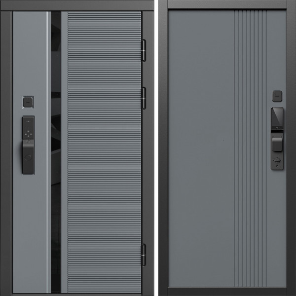 Входная дверь Termo-Door Смарт Каскад - Страйп Грей Софт