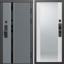 Входная дверь Termo-Door Смарт Каскад - Зеркало белый софт