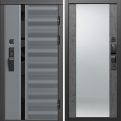 Входная дверь Termo-Door Смарт Каскад - Зеркало бетон темный