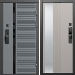 Входная дверь Termo-Door Смарт Каскад - Зеркало Люмис Капучино