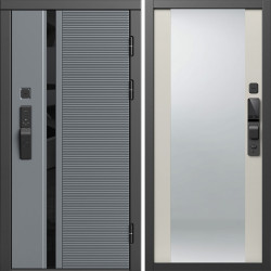 Входная дверь Termo-Door Смарт Каскад - Зеркало Слоновая кость
