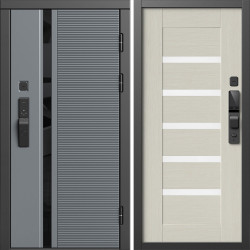 Входная дверь Termo-Door Смарт Каскад - Зеркало Триумф Царга лиственница 4500 / 5500