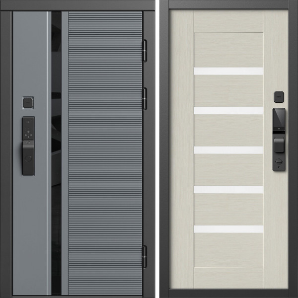 Входная дверь Termo-Door Смарт Каскад - Зеркало Триумф Царга лиственница 4500 / 5500