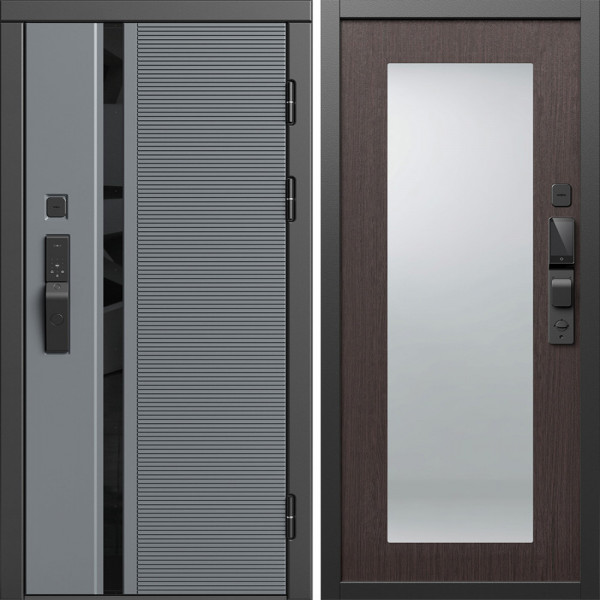 Входная дверь Termo-Door Смарт Каскад - Зеркало Триумф венге