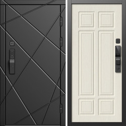 Входная дверь Termo-Door Смарт Лучи Блэк - Без серии Лиственница премиум