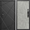Входная дверь Termo-Door Смарт Лучи Блэк - Горизонт бетон светлый