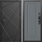Входная дверь Termo-Door Смарт Лучи Блэк - Гранд Grey софт